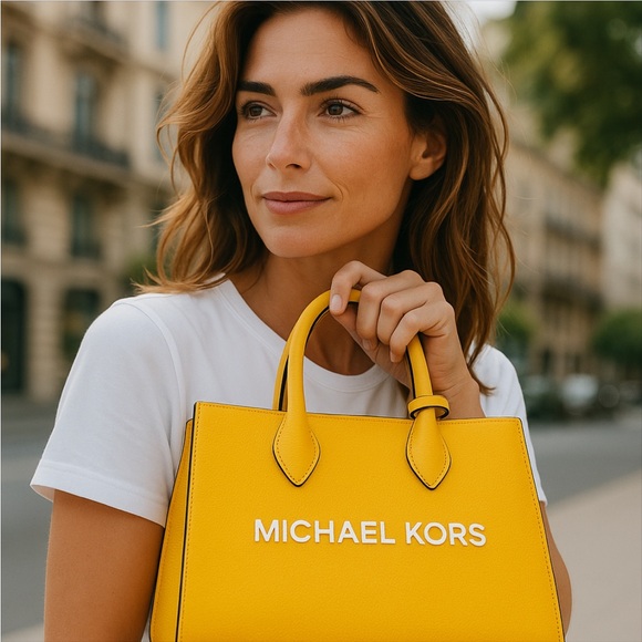 NWT MICHAEL KORS Leather Tote - Picture 2 of 9